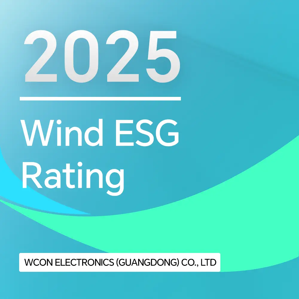 ¡Wcon Electronics sube a "A" en la calificación ESG eólica! Las prácticas de sostenibilidad obtienen un reconocimiento significativo